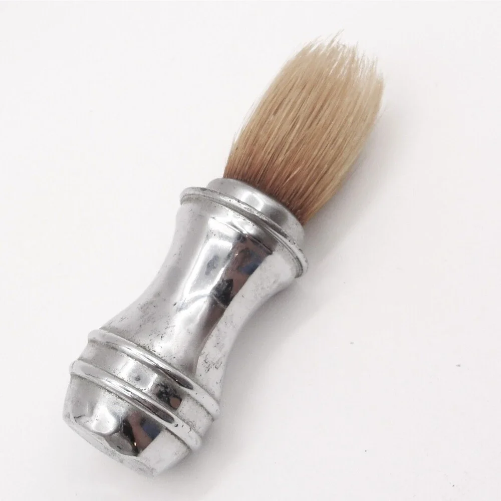 Vintage Rubberset Sterilized Metal Shaving Brush Antique Barber USA Grooming 4